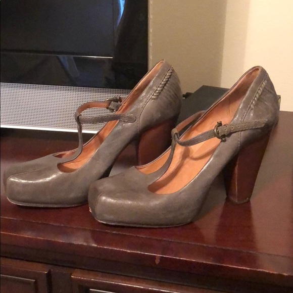 Frye Mary Jane Heels... faded grey color - Picture 3 of 5